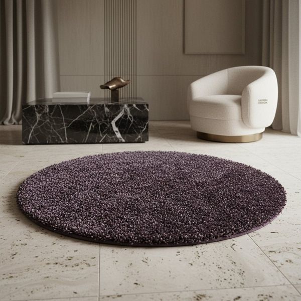 KADIMA DESIGN Teppich SPREE Shaggy Langflor Wohnzimmer Schlafzimmer Waschbar Esszimmer, Läufer, Höhe: 32 mm, VIOLETT, 80x150 cm, Wohnzimmerteppich Strapazierfähig Waschbar