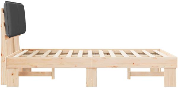 vidaXL Bettgestell mit gepolstertem Kopfteil Dunkelgrau 120 x 190 cm 877295 Bild 6