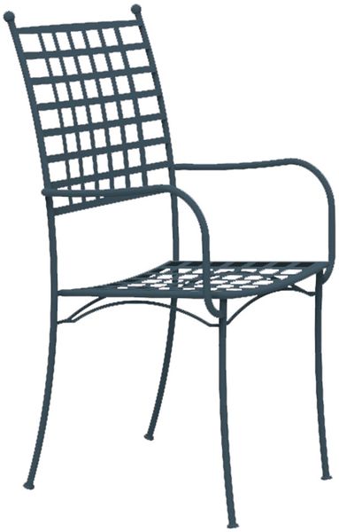 Gartenstuhl mit Armlehne Tosca antik grau