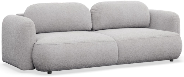 Selsey 'Tvoya' 3-Sitzer Schlafsofa mit Bouclé-Bezug, Hellgrau