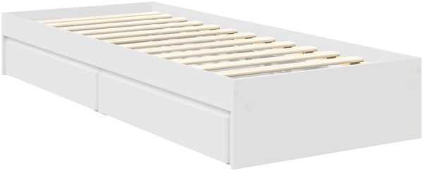vidaXL Aufbewahrungsbett mit Kopfteil Weiß 75 x 190 cm Holzwerkstoff 3412325 Bild 6