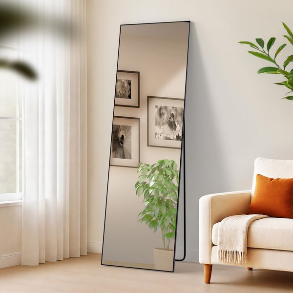 CLP Spiegel Benicia Standspiegel und Wandspiegel in einem,schwarz-matt 160x50 cm