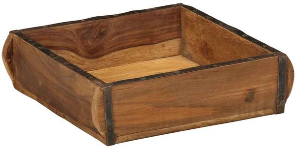 vidaXL Tablett Braun 29 x 31 x 10 cm Massives upgecyceltes Holz 4019615