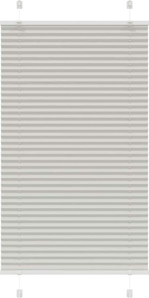 vidaXL Plissee Hellgrau 75x100 cm Stoffbreite 74,4 cm Polyester 4015325