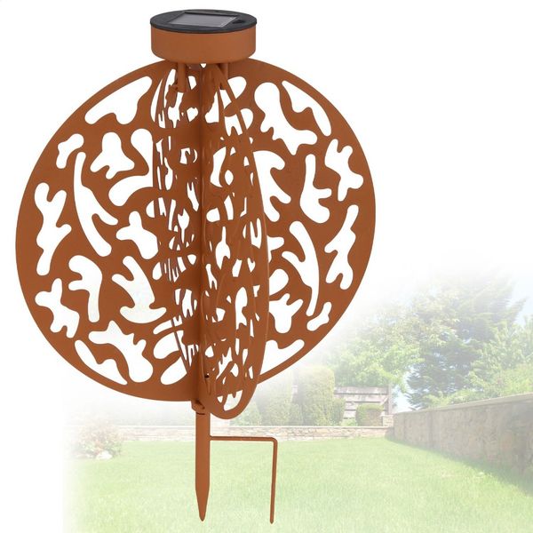 Solarleuchte Garten Scheibe Solarlampe Außen Außenleuchte Solar mit Pflegetuch