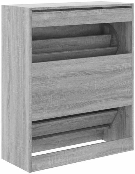 vidaXL Schuhschrank Grau Sonoma 80x34x96,5 cm Holzwerkstoff 839971 Bild 7