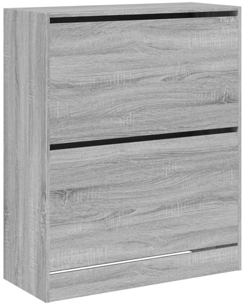 vidaXL Schuhschrank Grau Sonoma 80x34x96,5 cm Holzwerkstoff 839971 Bild 4