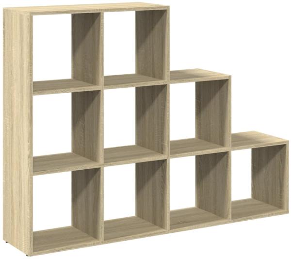 vidaXL Raumteiler-Bücherregal 3 Stufen Sonoma-Eiche 137,5x29x103,5 cm 857978
