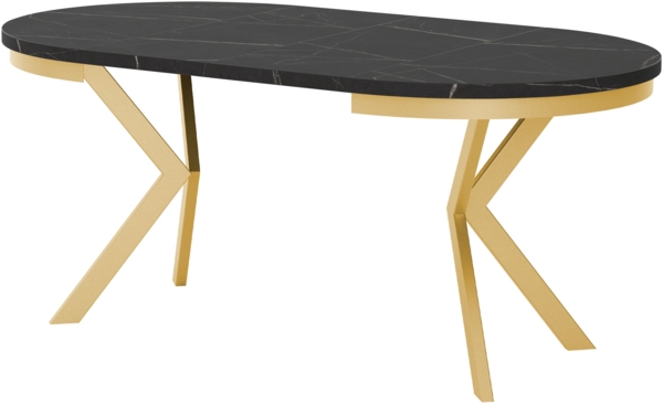 Esstisch Ewagio Gold 100 (Farbe: Gold / Arktisches Weiß) Bild 3