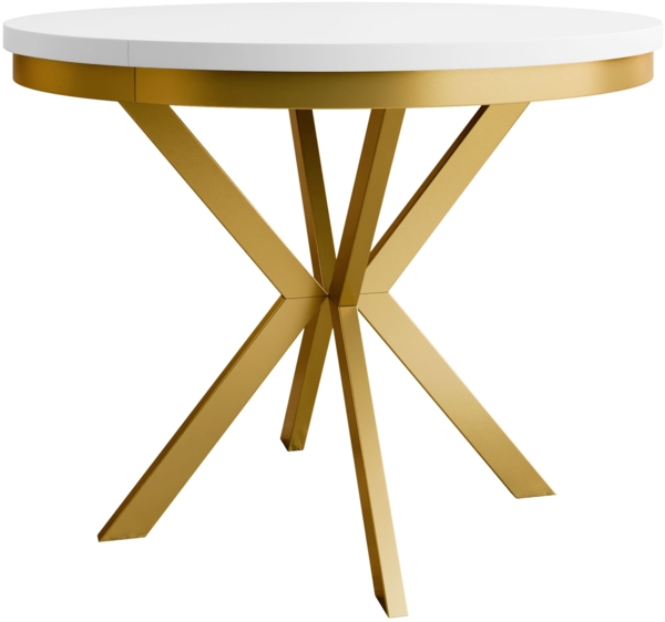 Esstisch Ewagio Gold 100 (Farbe: Gold / Arktisches Weiß) Bild 1