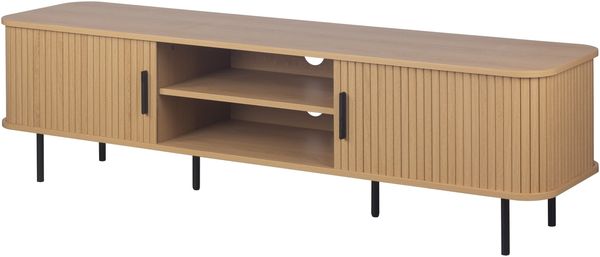 Lowboard >Kajsa< in Dekor Eiche, Holzwerkstoff - 160x45x40cm (BxHxT)