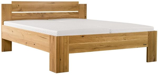 Doppelbett Grado geölt aus Wildeiche 200 x 200 cm