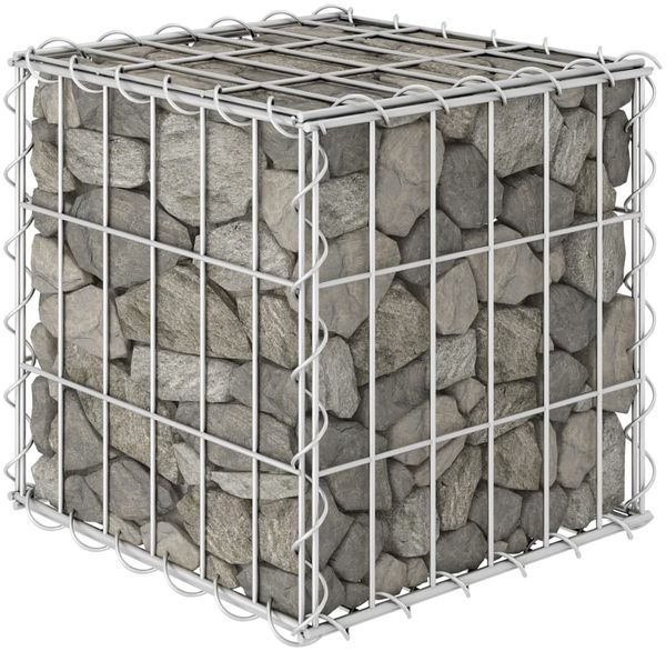 vidaXL Würfel-Gabionen-Hochbeet Stahldraht 30x30x30 cm 145648