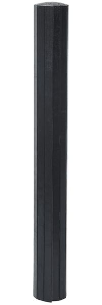 vidaXL Teppich Rechteckig Schwarz 60x100 cm Bambus 376708 Bild 3