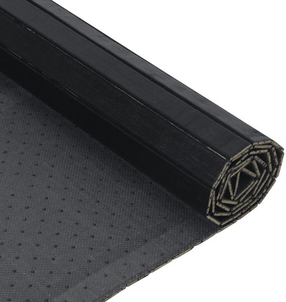 vidaXL Teppich Rechteckig Schwarz 60x100 cm Bambus 376708 Bild 5