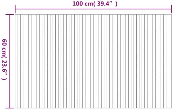 vidaXL Teppich Rechteckig Schwarz 60x100 cm Bambus 376708 Bild 8