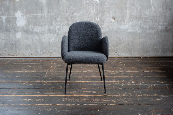 KAWOLA Stuhl DEON Esszimmerstuhl Stoff schwarz 84 x 62 x 59 cm