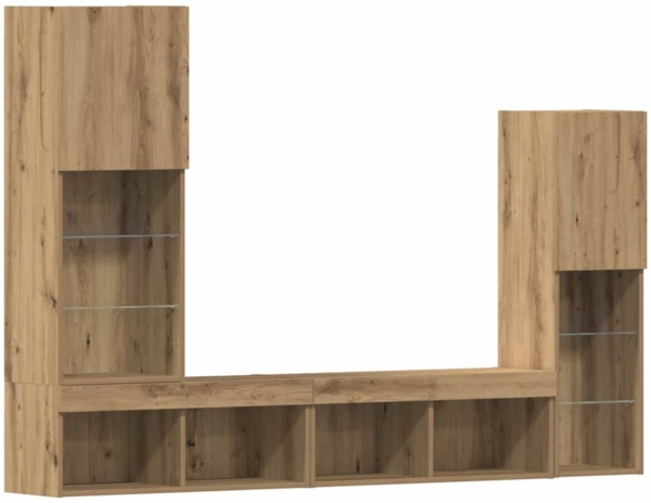 vidaXL TV-Schränk 4 pcs Artisan-Eiche Holzwerkstoff 3334390