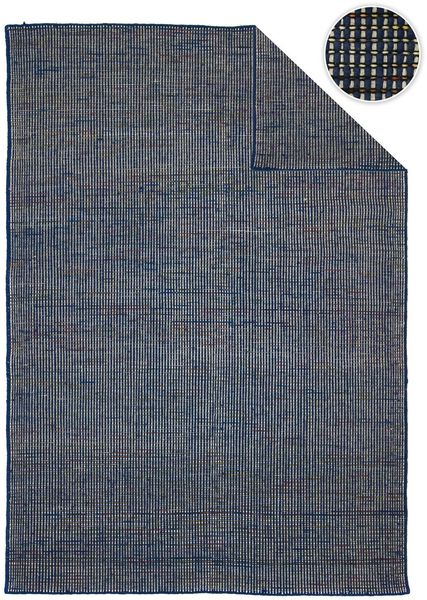 Kelim Teppich - Trendy »Arvin« 140 x 70 cm - dunkelblau