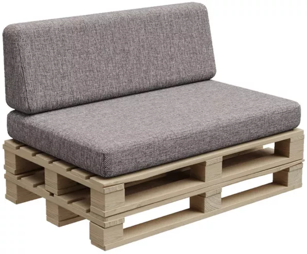 Gutekissen®, Palettenkissen, Palletenpolster, Gartenkissen, Palettenauflagen, Sofa, Kissen, Polster, Auflagen Indoor Outdoor PFBG (Set (120x80 + 120x35), Grau)