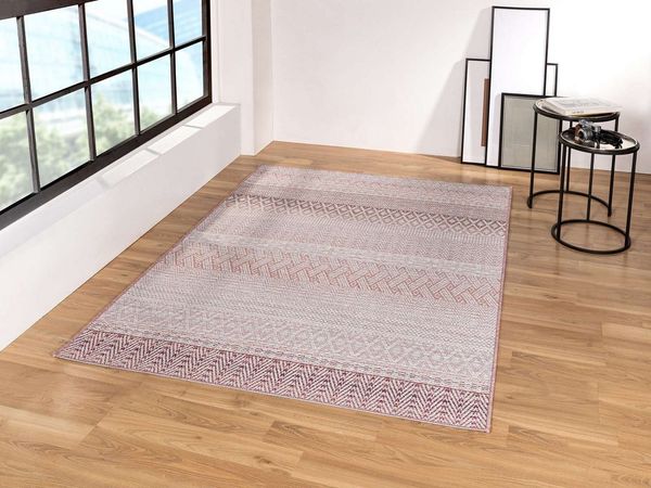 TaraCarpet Teppich In & Outdoor Teppich Brandon 98003 Ethno, rechteckig, Höhe: 6 mm, sisal optik multi Wohnzimmer Terrasse Garten Balkon Küche 80x150 cm