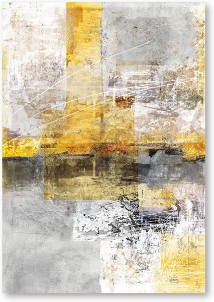 Dekoria Leinwandbild Yellow Abstract