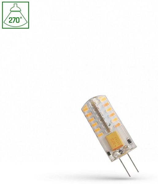 Spectrum LED-Leuchtmittel LED G4 2W = 17W Stiftsockellampe 165lm 12V 270° Warmweiß 3000K, G4, Warmweiß