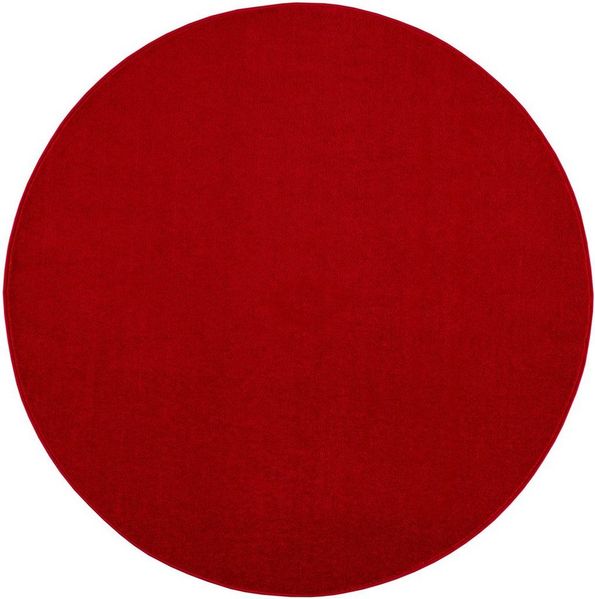 Sanat Teppich Uni, rund, Höhe: 13 mm, robuster Kurzflorteppich, große Farbauswahl, Wohnzimmer, alle Räume