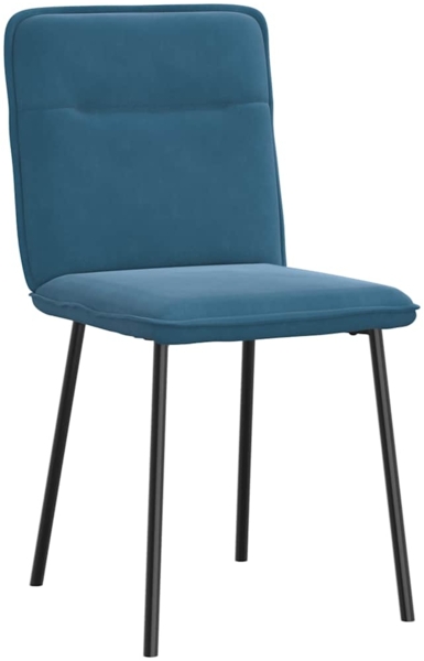 vidaXL Esszimmerstühle 2 Stk. Blau Samt 4101219 Bild 2