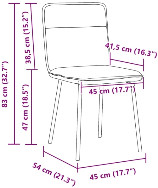 vidaXL Esszimmerstühle 2 Stk. Blau Samt 4101219 Bild 8