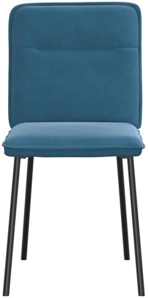 vidaXL Esszimmerstühle 2 Stk. Blau Samt 4101219 Bild 3