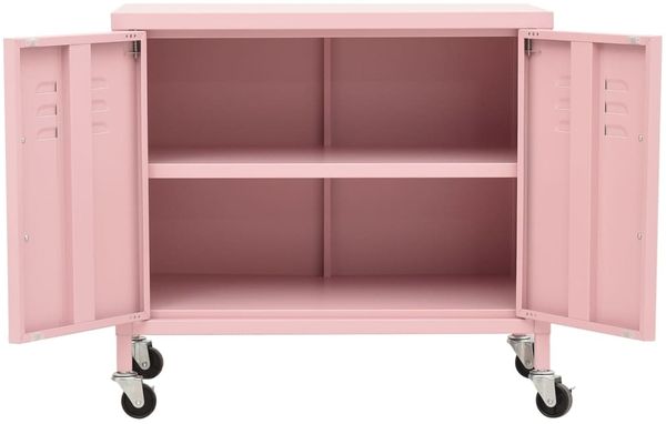 vidaXL Lagerschrank Rosa 60x35x56 cm Stahl 336265 Bild 6