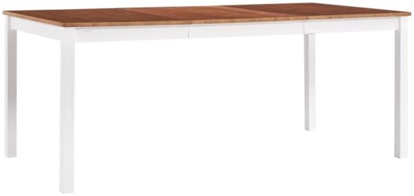 vidaXL Esstisch Weiß und Braun 180 x 90 x 73 cm Kiefernholz 283408