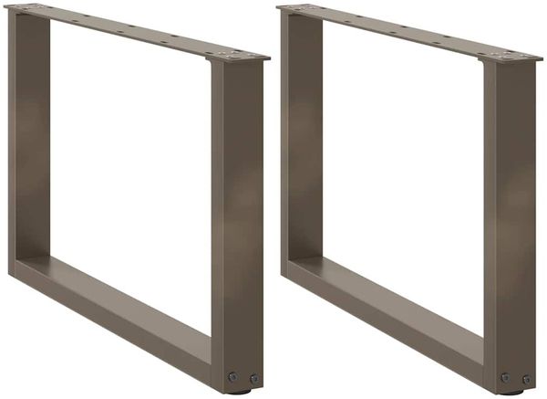 vidaXL Couchtischbeine U-Form 2 Stk. Naturstahl 70x(42-43) cm Stahl 4013167