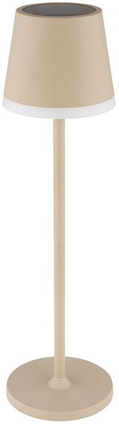 LED Solarleuchte, Metall, sandfarben, H 41 cm