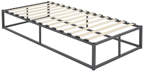 ML-DESIGN Metallbett Bettgestell Bettrahmen Stahlrahmen mit Lattenrost Metallbettrahmen, Einzelbett Paris Einzelbettgestell Gästebett Metall