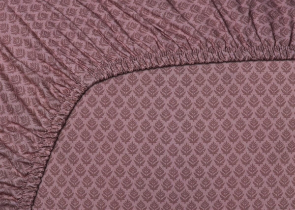 PiP Studio Spannbettlaken Thousand Leaves_Mauve_UV_UV_100x200 HH: 25 1 Spannbettlaken 100x200, Baumwolle, Gummizug: rundum Gummi, (1 Stück), Spannbettlaken Spannbetttuch mit Rundumgummi