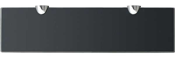 vidaXL Schwebendes Regal, Glas schwarz, 0,8 x 10 x 40 cm Bild 2