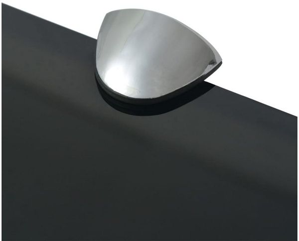 vidaXL Schwebendes Regal, Glas schwarz, 0,8 x 10 x 40 cm Bild 3