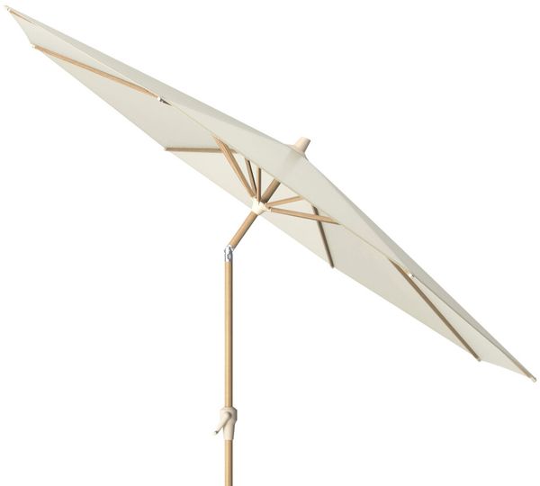 Mittelstockschirm Riva Ø300 Teak look / Ecru