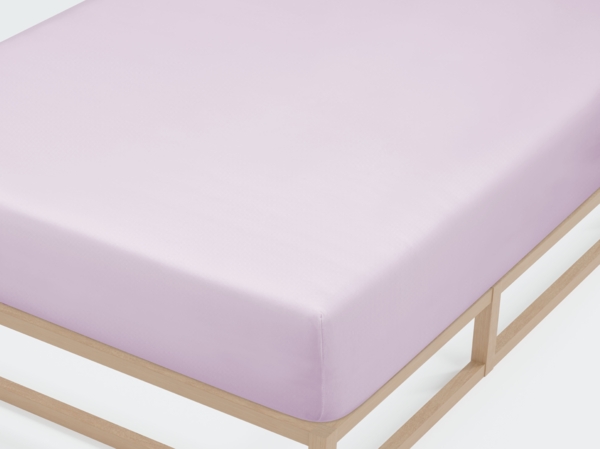 Biberna Jersey-Spannbetttuch, 100 % Baumwolle, Flieder, 1x 90x190 cm - 100x200 cm