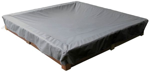 mehr Garten Gartenmöbel-Schutzhülle Premium, Premium Sandkasten-Schutzhülle: 122(B)x122(T)x20(H) cm I Robuste Abdec