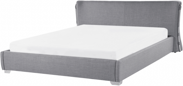 Polsterbett Leinenoptik grau Lattenrost 160x200 cm PARIS
