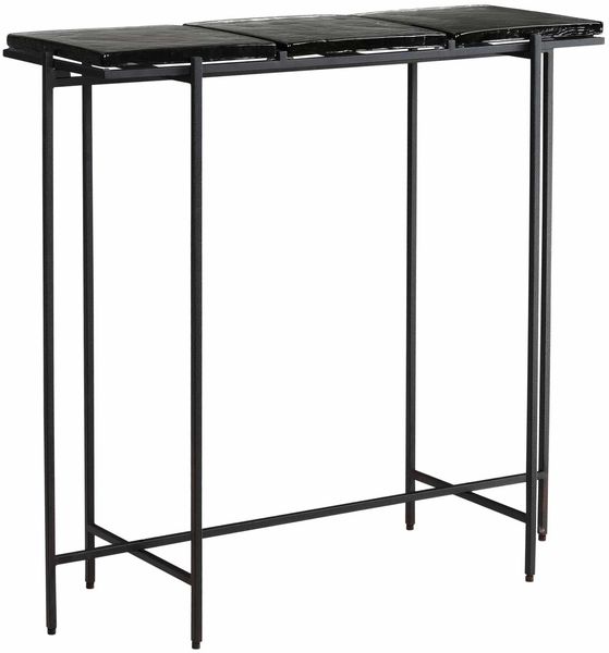 Konsolentisch Schwarz 90x29x85 cm Design Anrichte Glas Flur
