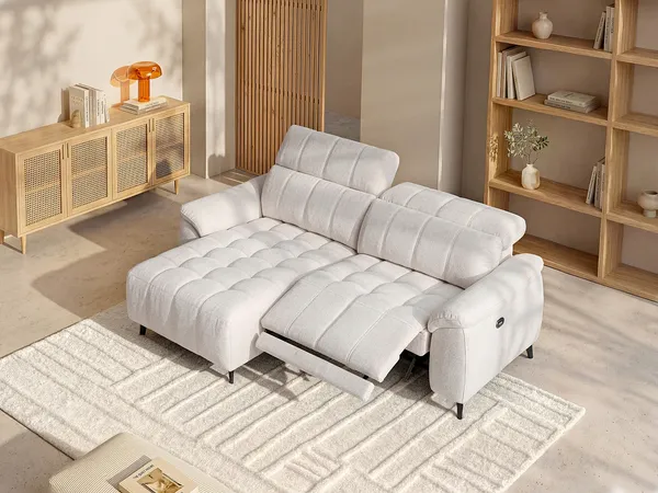 Vente-unique - CELTIMO Sofa StoffStoff Beige - B 169 cm x H 79 cm x L 230 cm