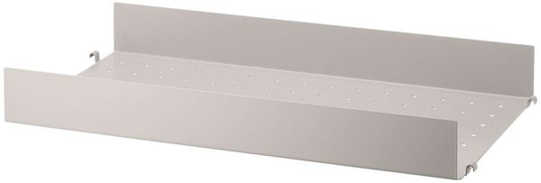 String System Regalboden Metall hohe Kante Beige 58/7/30