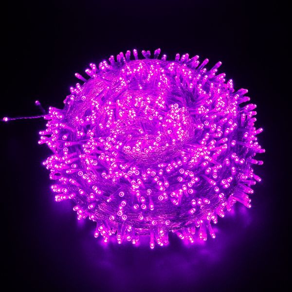 ABC LED-Lichterkette für Außenbereich, 200 LED, lila, 20 m, 8 Leuchtmodi