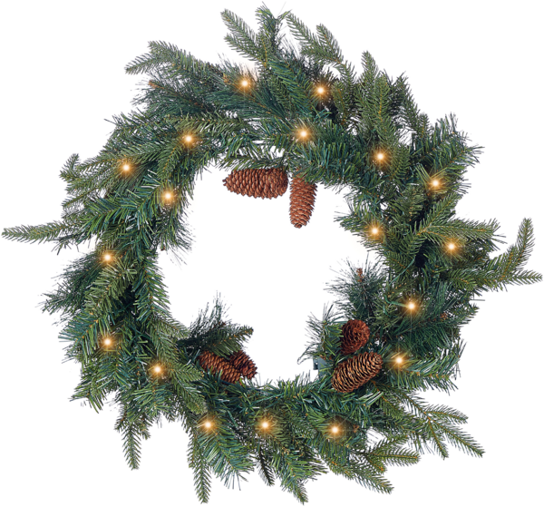 Weihnachtskranz LED KAMERUN Grün 60 cm