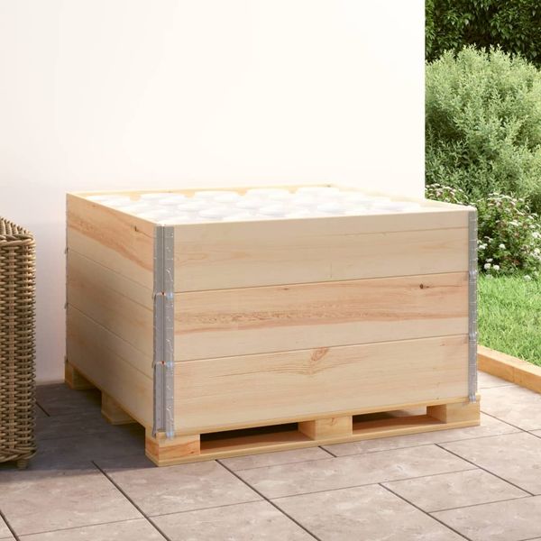 vidaXL Paletten-Aufsatzrahmen 3 Stk. 100x100 cm Kiefer Massivholz 310057