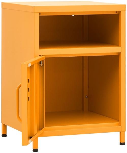 vidaXL Nachttisch Senfgelb 35x35x51 cm Stahl 336218 Bild 10